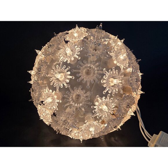 Vintage 8" Starburst Light Sphere With Multiple Modes Christmas - Picture 2 of 8